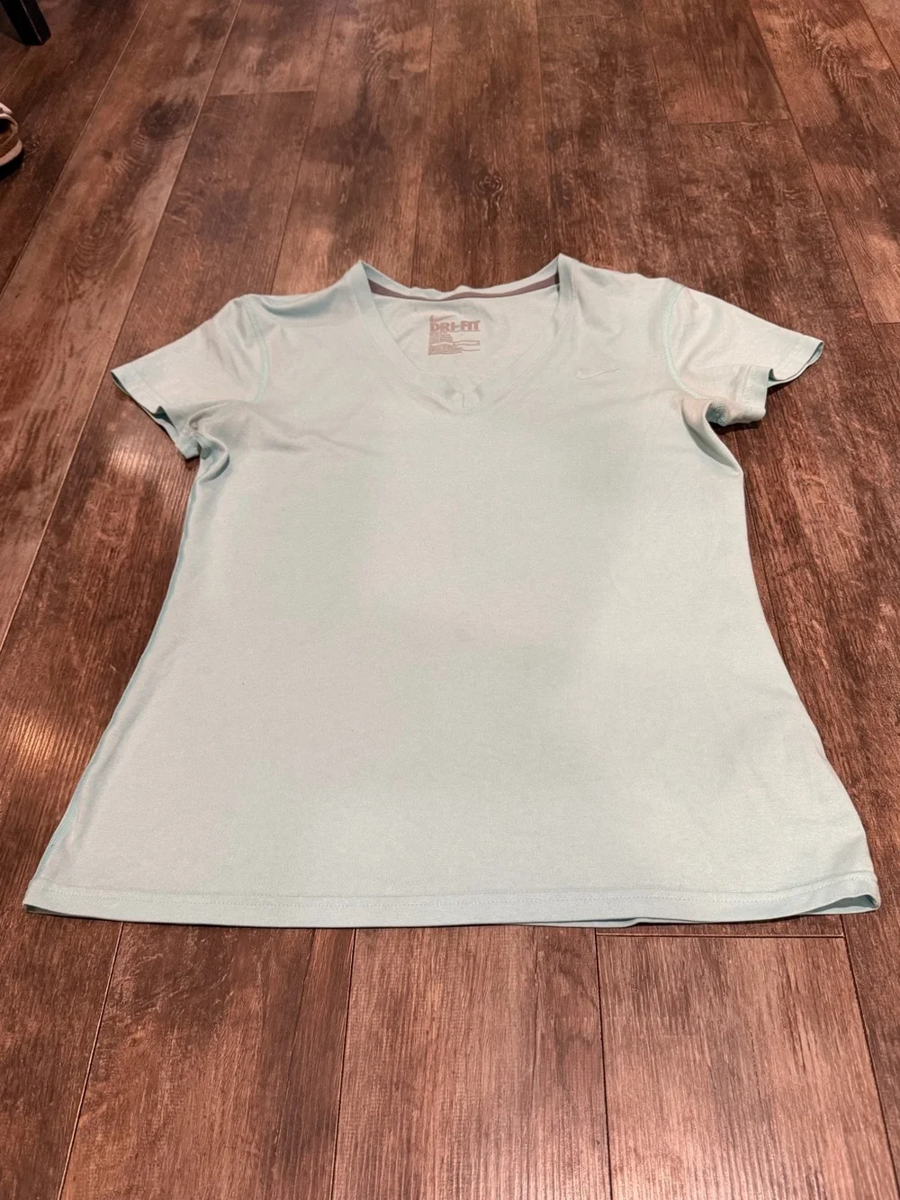 Nike Women's Pale Aqua V-Neck Short Sleeve Tee